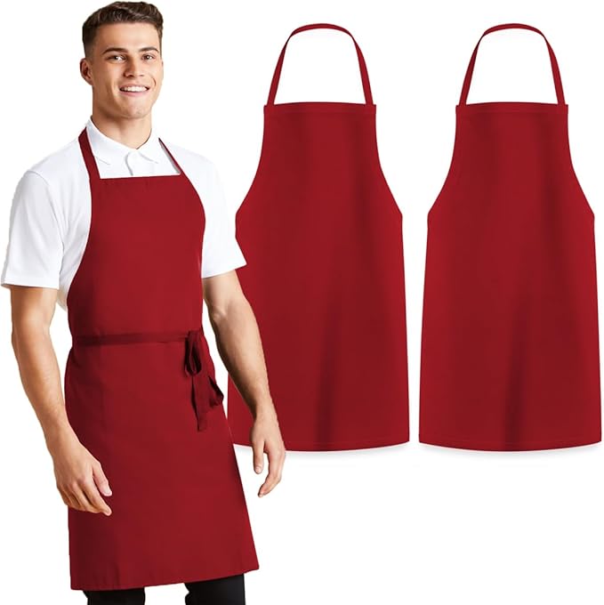 Avalon Kitchen Aprons for Men - 100% Polyester Chef Apron Women with Extra Long Ties - Cooking Aprons for Women & Mens Apron by Avalon+Kitchen