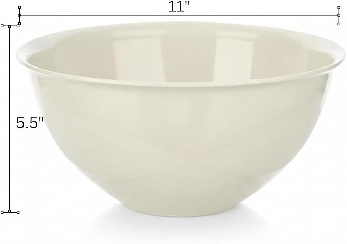 Tribello Large Mixing bowls 5-Quart 169oz - Plastic Salad/Mixing/Serving Bowl - 4 pack (Colors May Very) - Image 2