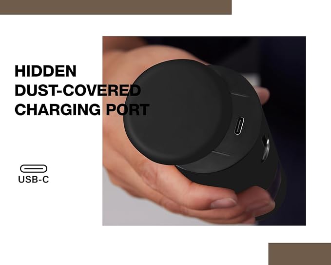 Stainless Steel Rechargeable Electric Salt and Pepper Grinder Set, USB Charging with Dust Cover, 6 Adjustable Grinding Modes + LED Light 2packBlack+Cream - Image 7