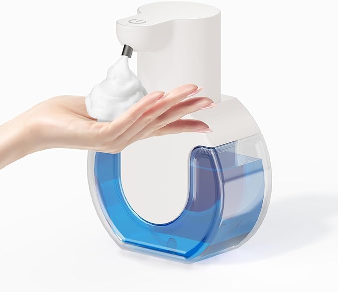 Automatic Soap Dispenser Touchless,Rechargeable Foaming Soap Dispenser,15oz/420ml Smart Hand Soap Dispensers,4-Level Adjustable,Wall Mount for Bathroom Kitchen Dish Soap,Hands-Free by Unknown