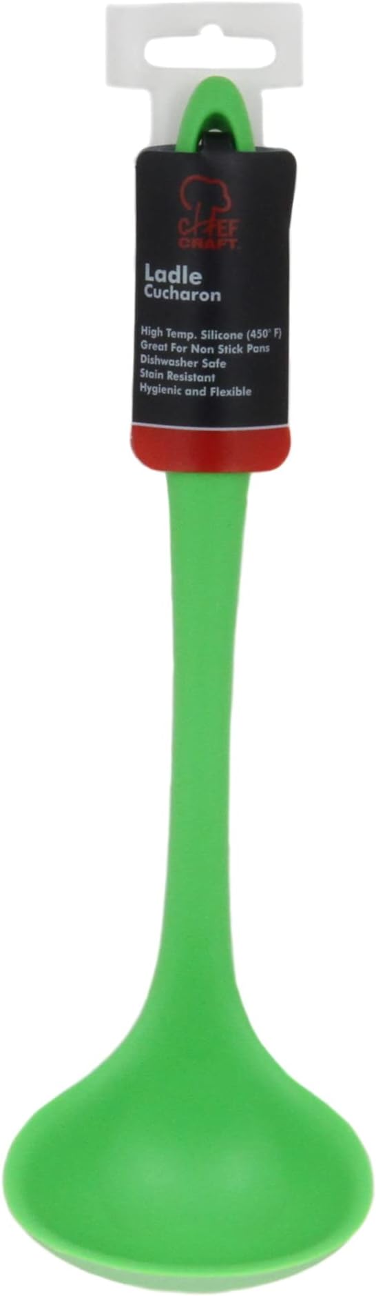 Chef Craft Premium Silicone Cooking Ladle, 11.25 inch, Green - Image 2