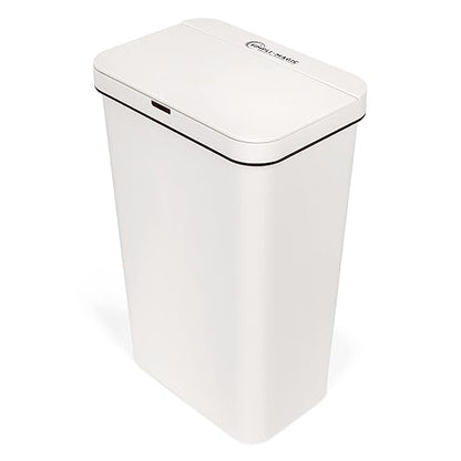 SIMPLI-MAGIC 79502 13 Gallon Touchless Sensor Trash Can, Rectangle Garbage Bin, Perfect for Home, Kitchen, Office, White by Simpli-Magic