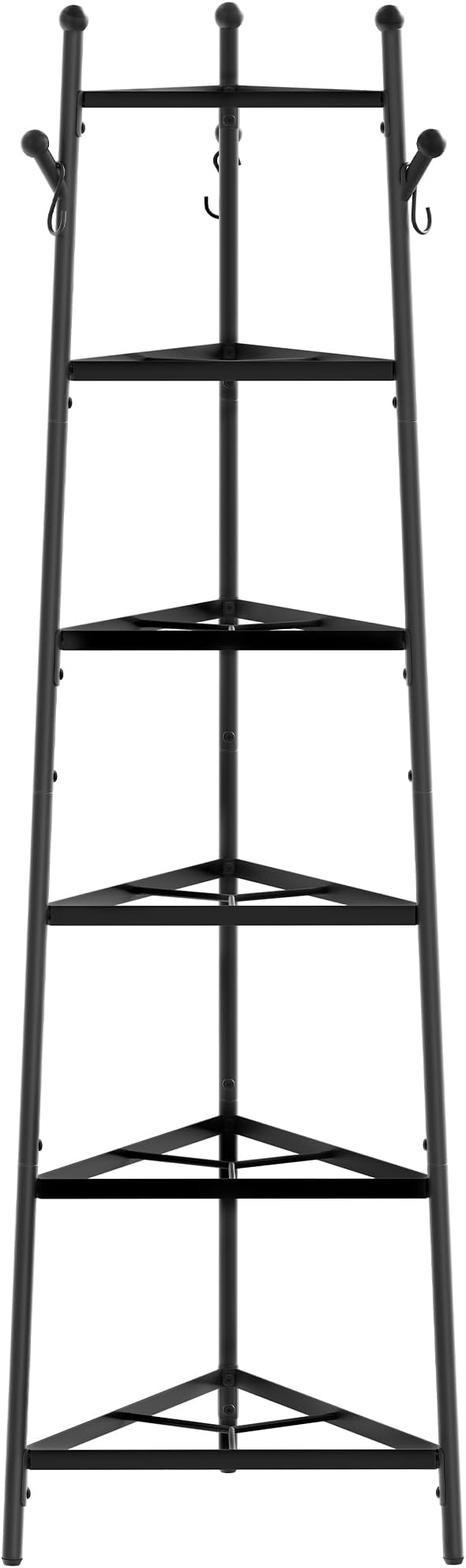 CHOEZON 6-Tier Cookware Stand, Triangle Shelf Storage Tower for Kitchen, Pans Pots Storage Rack, Metal Wire Shelf Organizer, Corner Shelf, for Kitchen, Living Room, Black TPR14BB - Image 7