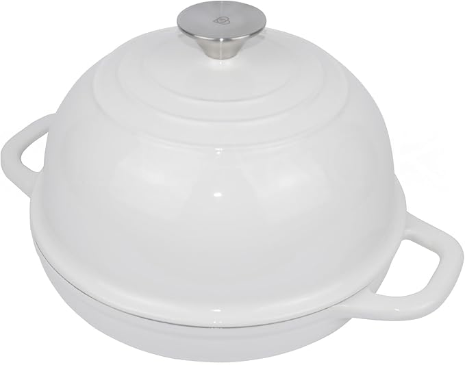 Dutch Oven for Bread Baking Bread Oven for Sourdough Bread Baking, Enameled Cast Iron Dutch Oven Pot with Lid 5 qt Cast Iron Bread Pan, White - Image 5