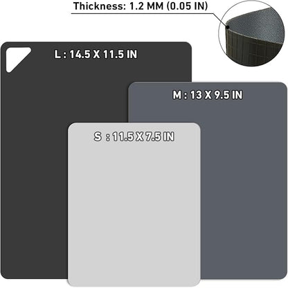 WK Flexible Plastic Cutting Boards Mats for Kitchen, Flexible Non Slip Cutting Mat, Thin Cutting Sheets, BPA Free, Dishwasher Safe, Multi Sizes - Image 3