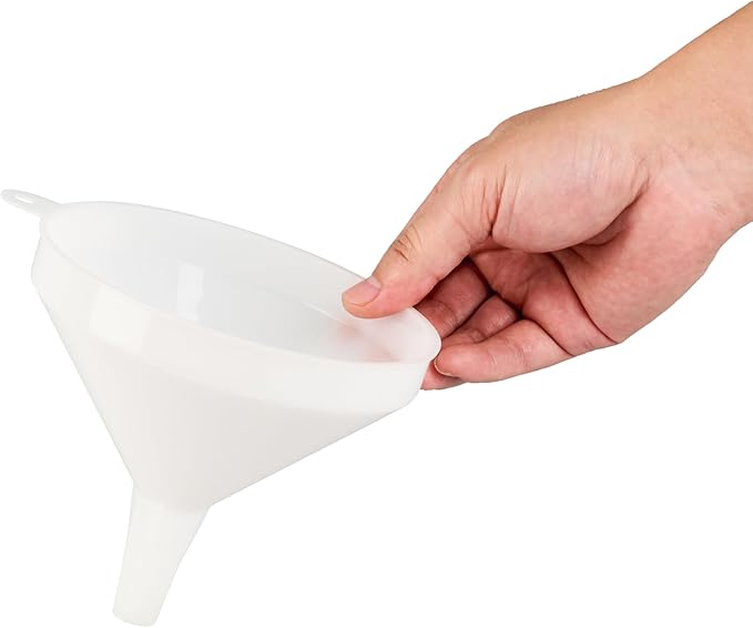 Restaurantware-Met Lux 16-ounce Plastic Funnel, 1 Plastic Funnel - Precise Spout, White Pouring Tool, Wide Spout, For Transferring Ingredients - Image 7