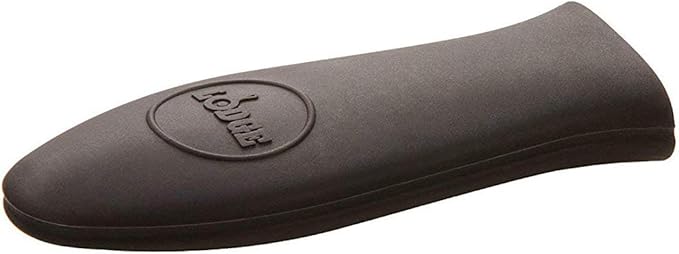 Lodge Silicone Mini Hot Handle-Holder-Dishwasher Safe Mini Hot Handle Holder Designed for Lodge Cast Iron Skillets 8" or Smaller w/Keyhole Handle-Reusable Heat Protection Up to500°-Black(Pack of 12)