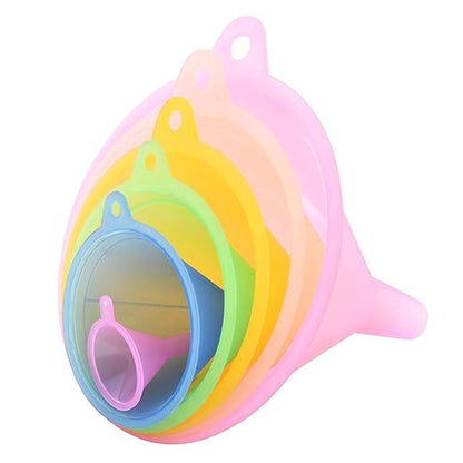 Delove All Purpose Plastic Funnel Set of 6 - Funnels for Kitchen Use Filling Bottles - Small Funnel Set- Mini/Small//Large - Food Grade and BPA Free by Delove