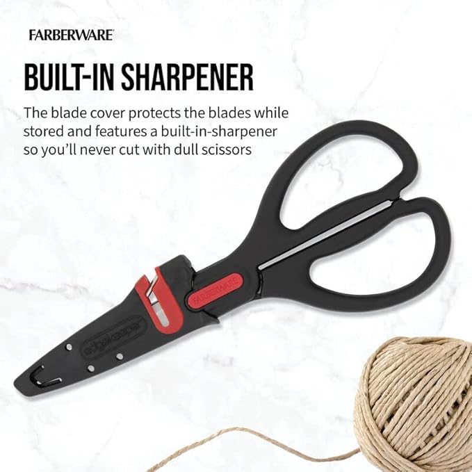 Farberware Self-Sharpening Stainless Steel All-Purpose Shears with Edgekeeper Sleeve - Image 5
