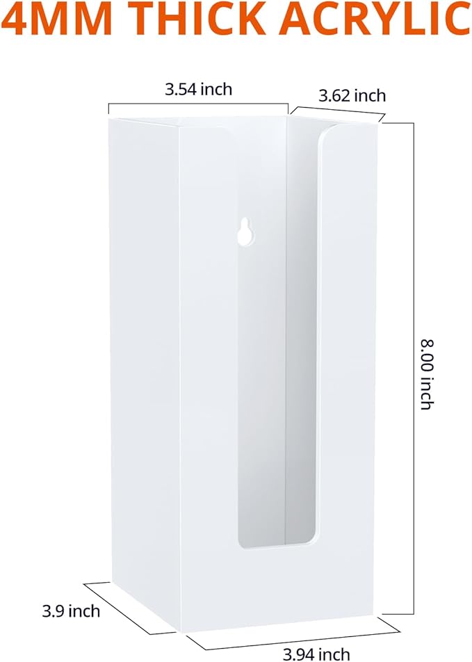 Richboom Acrylic Coffee Cup and Lid Storage Organizer Holder, 1 Compartment, White - Image 2