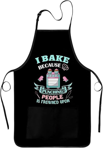 Funny Baking Apron for Women - Cute Cooking Aprons for Adults with 2 Pockets, Baking Supplies &Essentials for Home Bakers, Kitchen Apron Gifts for Mother's Day Birthday Christmas by Xmeden