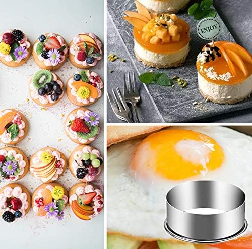 7 Pieces Stainless Steel Cookie Cutter Set Biscuit Plain Edge Round Cutters Sizes Shape Molds Ranging from 2-4.3 Inches - Image 4