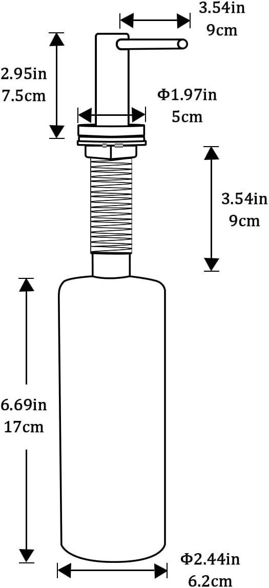 Kitchen Sink Soap Dispenser Champagne Gold Stainless Steel GAPPO Countertop Pump Hand Lotion Built in Bottle - Image 6