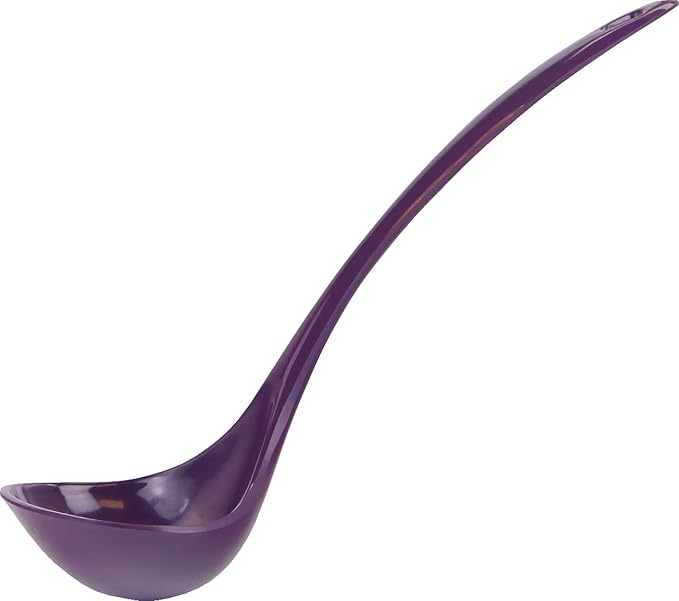 Reston Lloyd Melamine Soup Ladle Kitchen Utensil, Premium Quality Utensil with Heat Resistant Ergonomic Handle, Durable BPA-Free Plastic, 10.5 inch long, 6pc Set, Plum - Image 3