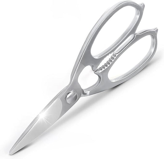 Newness Multi-Purpose Kitchen Scissors, Premium Stainless Steel Solid Kitchen Shears for Can Opener, Walnut Cracker, Heavy Duty Poultry Scissors with Sharp Blade for Cutting Turkey, Chicken, Bones by NewnessFocusOnStainlessSteel