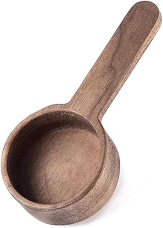 Coffee Spoons, ablespoon Scoop, Coffee Ground Spoon, Measuring for Ground Beans or tea, Soup Cooking Mixing Stirrer Kitchen Tools Utensils, 1 Wooden Tea Scoop (Walnut Wooden 3.86 in）