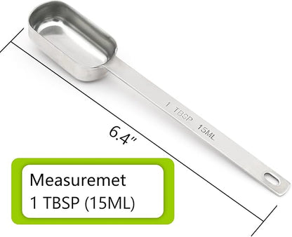 2PCS 1tbsp (3tsp, 15ml, 1/2oz) Single Measuring Spoon, Stainless Steel Long Handle Individual Teaspoons Only - Image 2