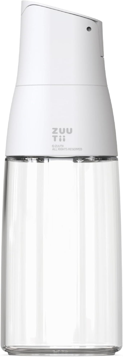 Zuutii Olive Oil Dispenser - Drip Free Spout, Glass Bottle for Kitchen, Cooking Oil & Vinegar Dispenser, Soy Sauce Container, Yukon White