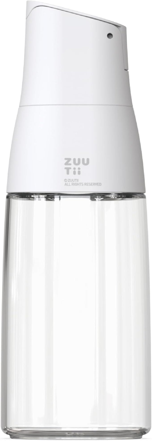 Zuutii Olive Oil Dispenser - Drip Free Spout, Glass Bottle for Kitchen, Cooking Oil & Vinegar Dispenser, Soy Sauce Container, Yukon White