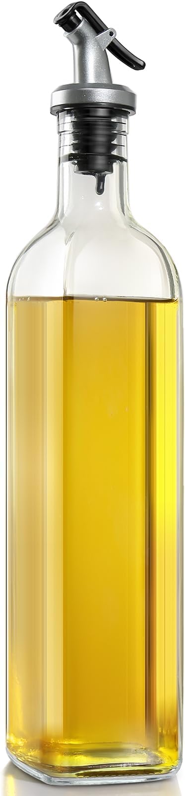 GMISUN Oil Dispenser for Kitchen, Olive Oil Dispenser Bottle, Cooking Oil Dispenser Bottle, Oil and Vinegar Dispenser Set 1Pack, Glass Oil Container Cruet-Oil Pourer Spout by GMISUN