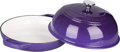 VORRINGARD Enameled Cast Iron Dutch Oven Pot with Lid, Bread Oven for Sourdough Bread Baking, Dutch Ovens with Bread Proofing Basket& Baking Supplies Set, 6 Quart, Purple