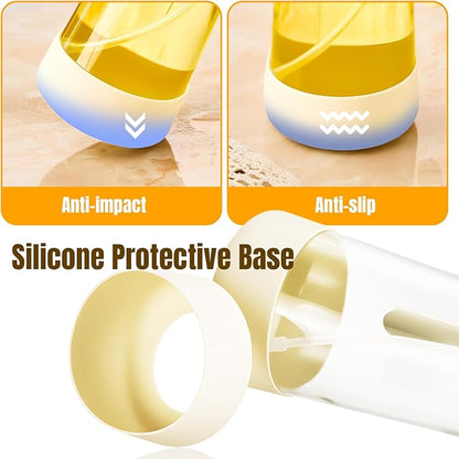 PARACITY 2 in 1 Oil Dipenser Bottle with Silicone Bottom (White-2PCS) - Image 4