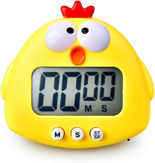 Kitchen Timer, Cute Cartoon Animal Countdown, Digital Cooking Timer with Magnetic, LCD Large-Screen Visual Clock, Hangable Alarm Clock with Stand，for Cooking Bake Sport Game (Timer-XG)