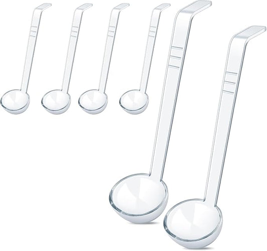 18 Pcs 1 Oz Small Ladle 7.87 Inches Mini Ladles for Serving Sauce, Soup, Dressing, Punch Bowl, Gravy, Cocktail, Fruit Juices – Clear Plastic Long Handle Ladles for Parties by Unknown