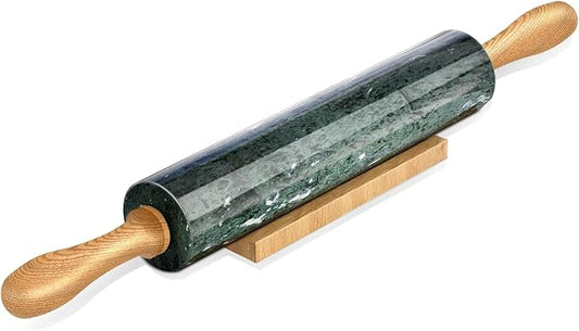 Koville Marble Rolling Pin, Non-Stick Stone Dough Roller, Rolling Pin for Baking,Pasta, Dumpling, Ravioli, Fondant,Pie Crust, Kitchen Baking Pastry Tools by Koville