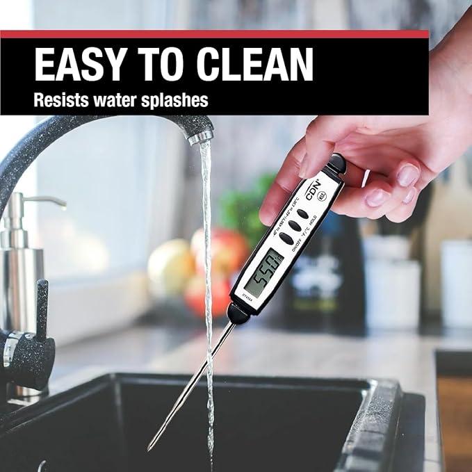 CDN Waterproof Digital Cooking Thermometer Instant Read 2.75" Stainless Shatterproof Ideal for Meat, Poultry, BBQ NSF Certified DT450X - Image 7