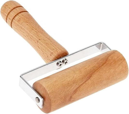 Small Rolling Pin, Wooden Dough Roller, Non-Stick Pizza Roller, T Type Rolling Pins for Kitchen Baking, Pizza Dough Press, 12 x 16.5 cm