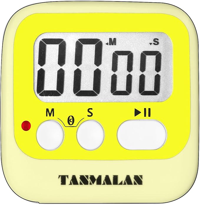 Easy to USE, Digital Timer Kitchen Timer, Magnetic Timer,Tanmalan (6.0-Yellow) - Image 2