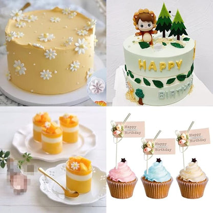 Flower Cookie Cutters,Cake Tools 44 Pcs Snowflake Cookie Cutter Cloud Fondant Cake Plunger Sugarcraft Flowers Leaf Butterfly Heart Shape Decorating Mold DIY Icing Plunger Cutters