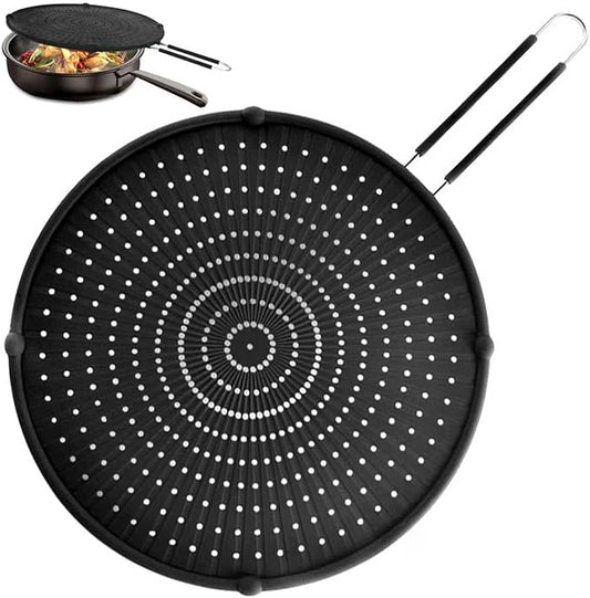 Silicone Splatter Screen for Frying Pan,13inch Grease Splatter Guard,Heat-Resistant Splatter Guards for Cooking,Dishwasher Safe by Apidgrowth
