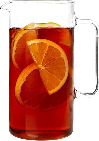 Simax Glass Pitcher, 32 Ounce (1 Quart) Borosilicate Glass, Hot and Cold Safe Iced Tea Pitchers for Drinks, Made in Europe Glass Water Pitcher, Cocktail Jug, Lemonade, Sangria - Image 8