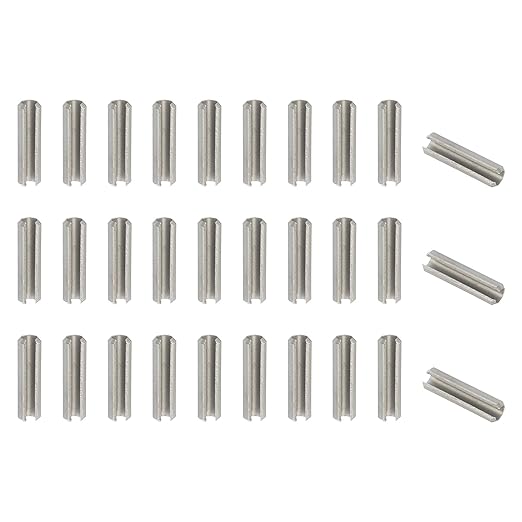PATIKIL Slotted Spring Pin, 50 Pcs 5/32" x 5/8" (4.25mm x 16mm) 304 Stainless Steel Split Roll Pins Spring Dowel for Home Improvement Automotive Machine Repair, Silver