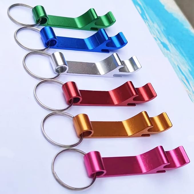 36 Pieces Colored Aluminum Bottle Opener,Soda Beverage Beer Bottle Opener Keychain,Bottle Openers Aluminum Beer Bottle Opener Claw Beverage Keychain Ring for Kitchen/Wedding/Bar/Party - Image 4