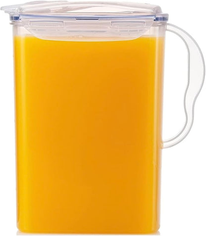 LocknLock Aqua Fridge Door Water Jug | Clear Pitcher | BPA Free Plastic Pitcher with Lid | 3 Quart Pitcher with Lid for Water, Juice, Tea & More Beverages, Clear by LocknLock