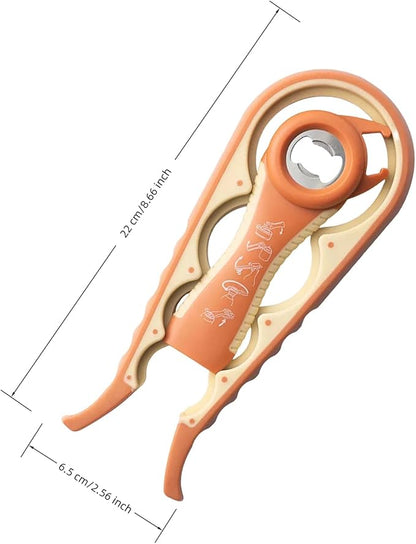 Bottle Opener for Arthritic Hand,Jar Opener for Old People, Children, Women, Those with Weak Hands,Multifunctional Kitchen Gadgets (A-Orange) - Image 3