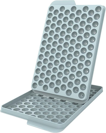 WIBIMEN Mini Ice Cube Trays, 0.55” Tiny Pebble Ice for Iced Coffee & Cocktails, Fast Chill, Easy Twist Release, Stackable (1 Pack, Blue) by WIBIMEN