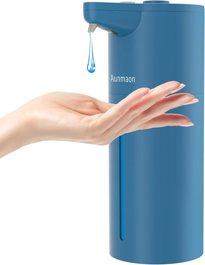 Automatic Soap Dispenser Touchless, Hands-Free, Multi Adjustable Volume, Long Battery Life, Compatible with Thick & Thin Dish/Hand Soap for Bathroom and Kitchen, Easy for Toddlers, Blue by Aunmaon