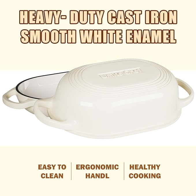 Enameled Cast Iron Dutch Oven for Bread Baking - incl. Sourdough Bread-Baking Supplies like Banneton Bread-Proofing Basket - 5QT Loaf Cast Iron Bread Oven Pan& Meatloaf Pan with Lid, Sour Sough Tools, Lame (Cream White） - Image 3