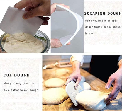 Danish Dough Whisk, Sourdough Tools For Bread Mixer, Dutch Style Bread Whisk For Sourdough Cooking Kitchen with Stainless Steel Danish Sourdough Whisks Bread Mixer 13" and Dough Scraper - Image 4