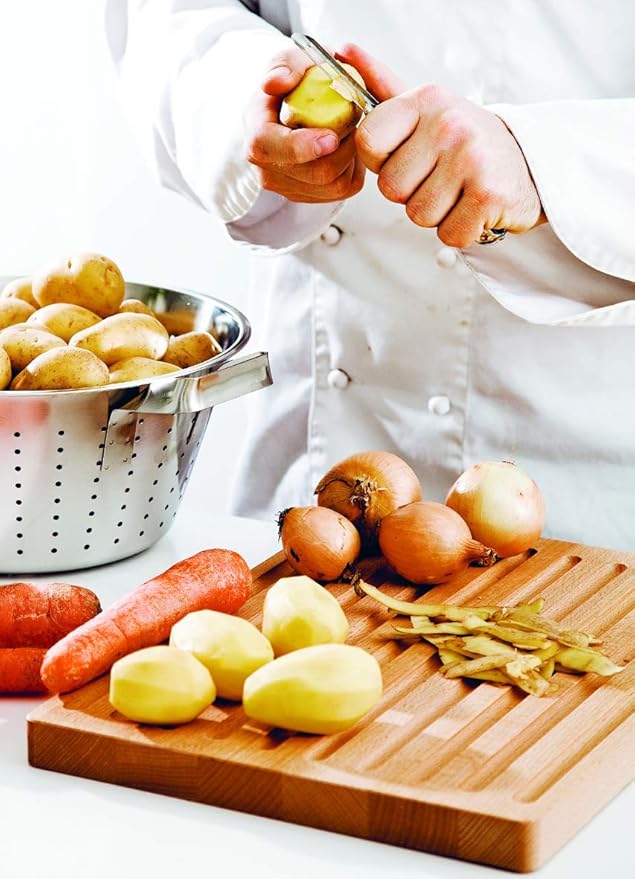 Linden Sweden Soft Grip Peeler - Gray | Rust Resistant Vegetable Peeler with Ergonomic Handle for Safety and Control | Dishwasher Safe Potato Peelers for Kitchen Made in Sweden | 9"L x 2.5"W | 6.5" - Image 2