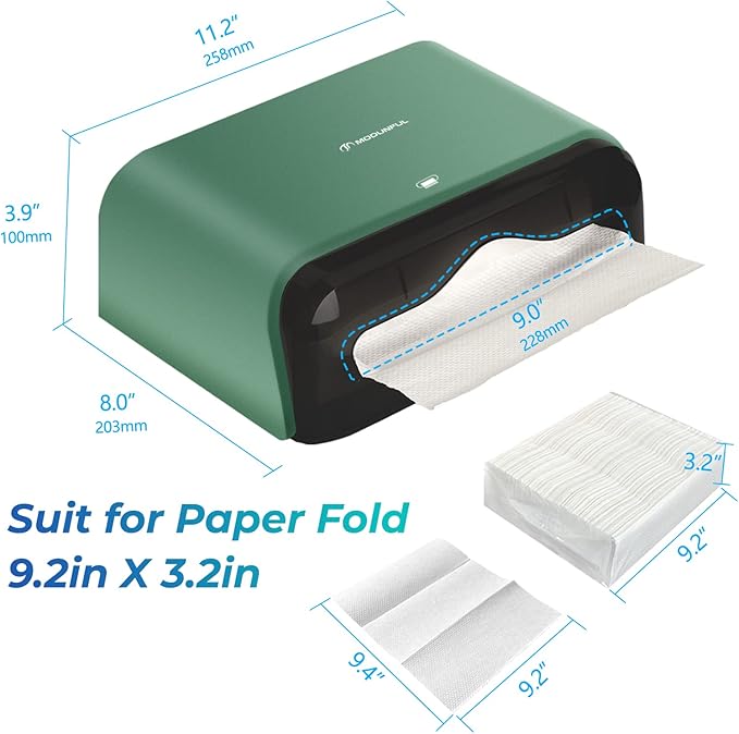Paper Towel Holder Wall Mount: Commercial Paper Towel Dispenser for Multifold/Trifold/c Fold Hand Paper Towel, Adhesive Paper Towel Holder No-Hole Installation 200 Sheets - Image 3