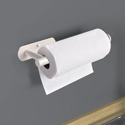 VAEHOLD Adhesive Paper Towel Holder Under Cabinet Wall Mount for Kitchen Paper Towel, Paper Towel Roll Holder Stick to Wall, Stainless Steel - Brown - Image 6