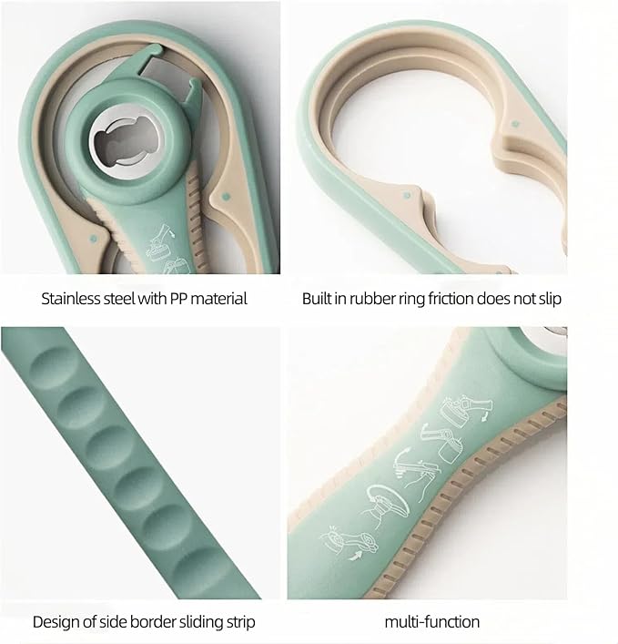 Bottle Opener for Arthritic Hand,Jar Opener for Old People, Children, Women, Those with Weak Hands,Multifunctional Kitchen Gadgets (A-Green) - Image 9