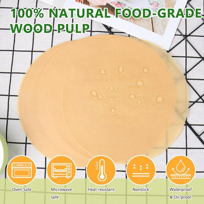BOYAN 6 Inch Parchment Paper Rounds, Set of 220, Hamburger Patty Paper/Burger Press Paper, Non Stick Small Pre-cut Round Parchment Paper for Cake Pan, Springform Pan, Burger Patty Maker and More