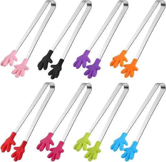 Shindel Small Tongs, 5" Mini Metal Tongs for Serving Food, Cute Kitchen Tool for Candy, Snacks, Chips, Cookies, Appetizers, Fruit, Pickles & Ice Cubes, Great for Party, Buffet & Dessert Table by Shindel