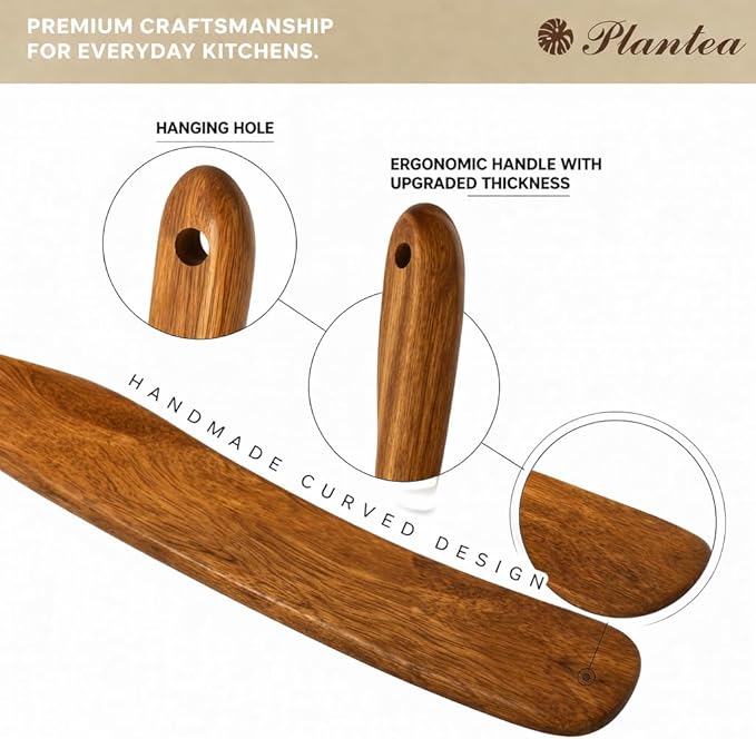 2 pcs Skinny Spurtle for Sourdough Starter, Reaching Bottom of Jar Wooden Spurtle for Mixing, Acacia Wood Dough Whisk, Sourdough Bread Baking Supplies